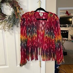 Vintage rainbow knit blazer